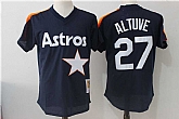 Houston Astros #27 Jose Altuve Navy Blue Cooperstown Collection Mesh Batting Practice Jersey,baseball caps,new era cap wholesale,wholesale hats